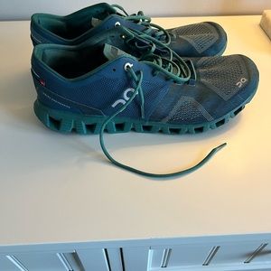 Men’s ON CLOUD X RUNNING SHOES - size 12 - Storm Tide Blue Green
